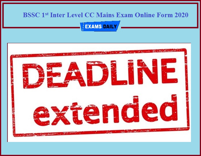 BSSC Mains Exam Online Form 2020