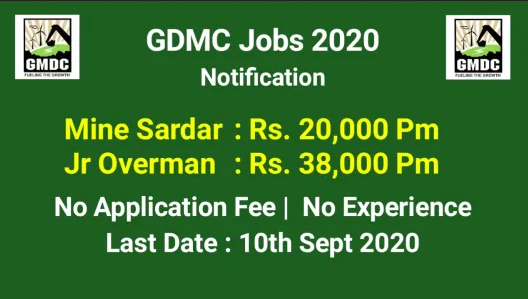 Apply For 70 Mine Sardar Junior Overman Posts In GMDC