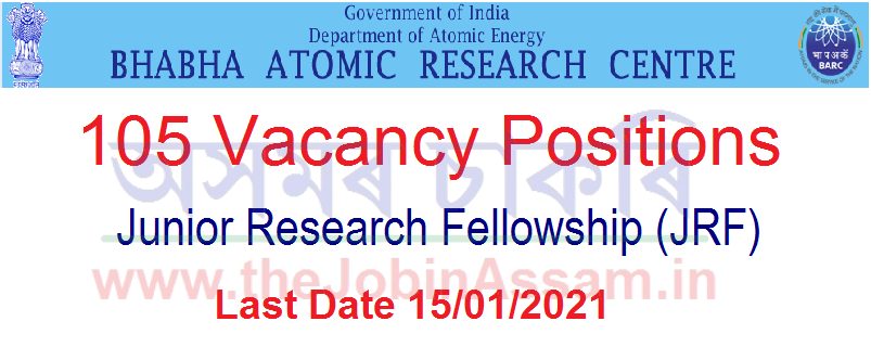 105 Junior Research Fellows Recruitment In BARC Mumbai