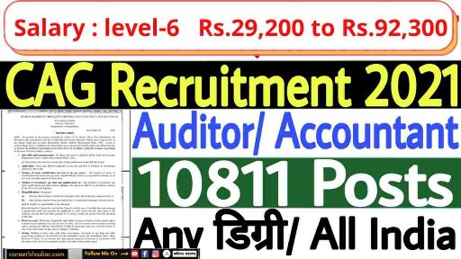 10811 Auditor Accountants Posts In CAG 2021 1