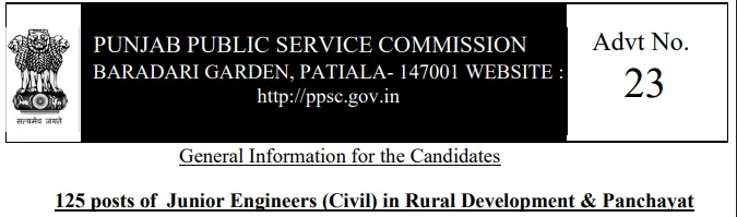 125 Junior Engineer Civil Post 2021 1