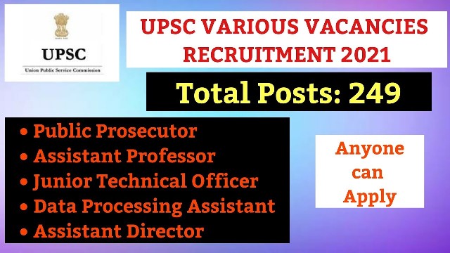 249 Data Processing Assistant Junior Technical Officer Posts In UPSC 1