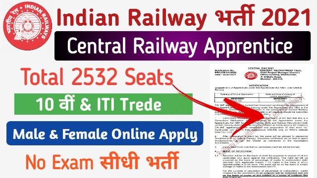 2532 Apprentice Posts In Central Railway 1