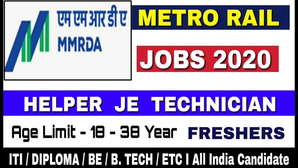 Apply For 110 Technician JE Helper Jobs in MMRDA 1