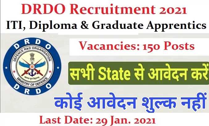 Apply For 150 Apprentices Posts In DRDO 2021 1