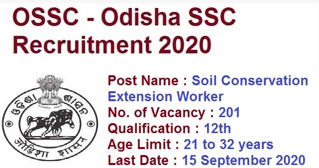 Apply For 201 Soil Conservation Extension Worker Recruitment In OSSC 2020 1