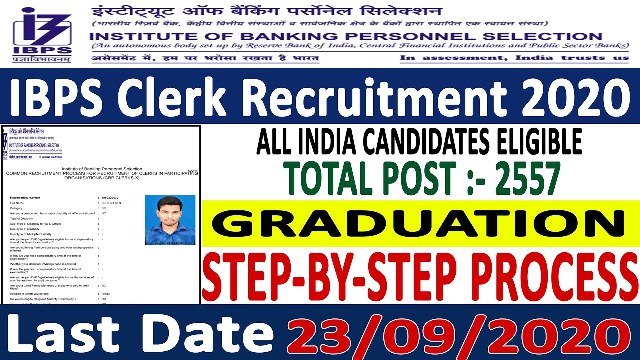 Apply For 2557 Clerk Recruitment In IBPS 1