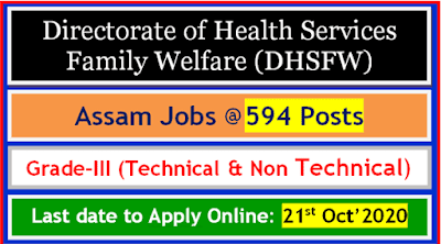 Apply For 594 Grade III Posts In DHS Assam 1