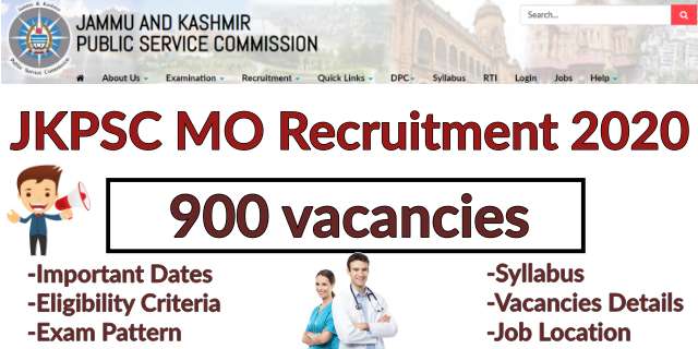 Apply For 900 Medical Officer Posts in JKPSC 1