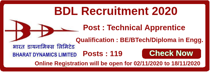 BDL Recruitment 1