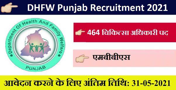 DHFW Punjab Recruitment 2021 DHFW Apply Now 1