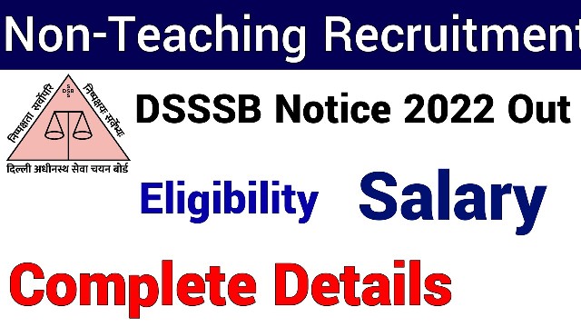 DSSSB Recruitment 2022 Various Teaching Non Teaching Recruitment Now 1 1