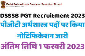 Delhi DSSSB PGT Economics Teacher Recruitment 2023 1