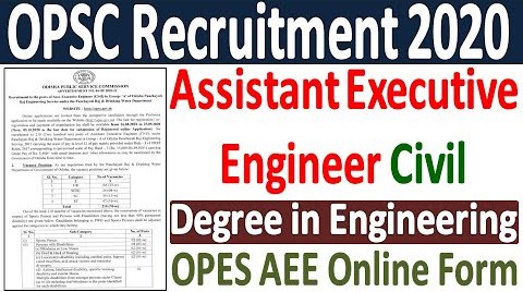 Details of 210 Assistant Executive Engineer Vacancies In OPSC 1