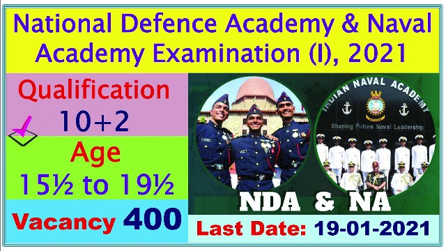 Details of 400 NDA NA I Examination by UPSC 1