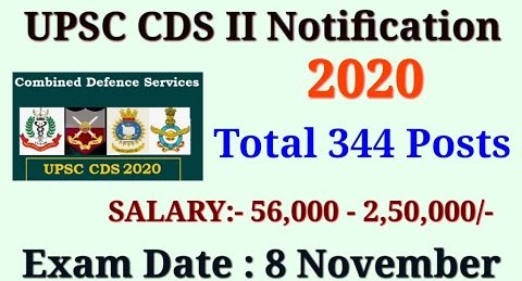 Details of UPSC CDS II Notification For 344 Posts In 2020 1