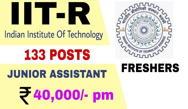 IIT Roorkee Recruitment 2021 133 Assistant various post recruitment 1