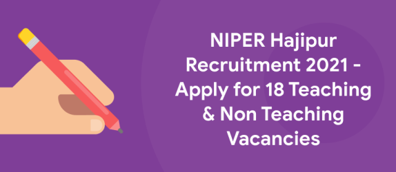 NIPER Bihar Recruitment 2021 1