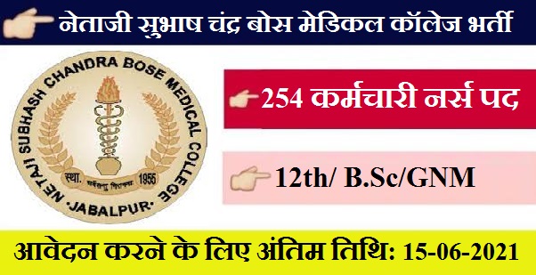 NSCBMC Recruitment 2021 254 Staff Nurse Posts Apply Now 1