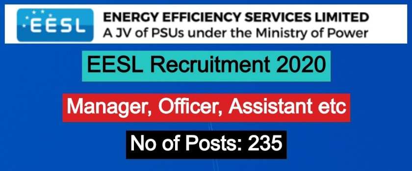 Notice For 235 Engineer Technician Officer Posts In EESL 1