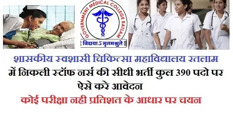 Ratlam District Recruitment 2021 309 Staff Nurse Recruitment 1