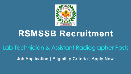 Recruitment For 2177 LT Radiographer Posts In RSMSSB 1