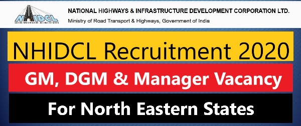 Recruitment For Manager DGM General Manager Posts In NHIDCL 1