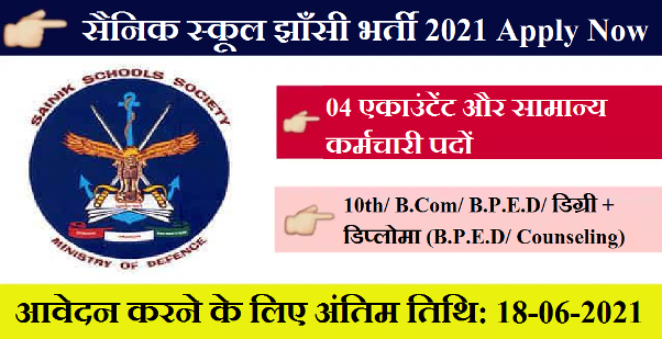 Sainik School Jhansi Recruitment 2021 1