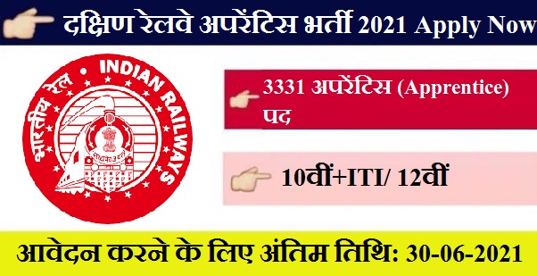 Southern Railway Recruitment 2021 apply now 1