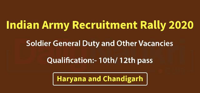 Various Soldier Posts In Indian Army Haryana 1