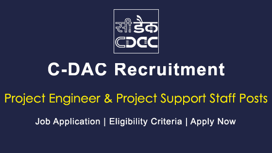 cdac centre for development of advanced computing project engineer and project support staff job notification 1