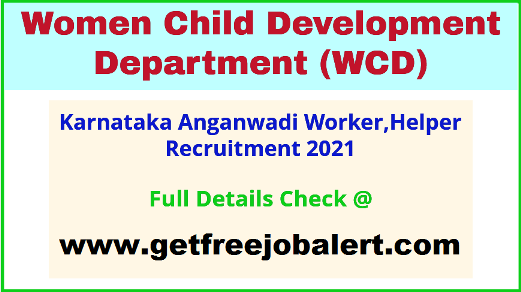 karnataka anganwadi workerhelper recruitment 2021 1